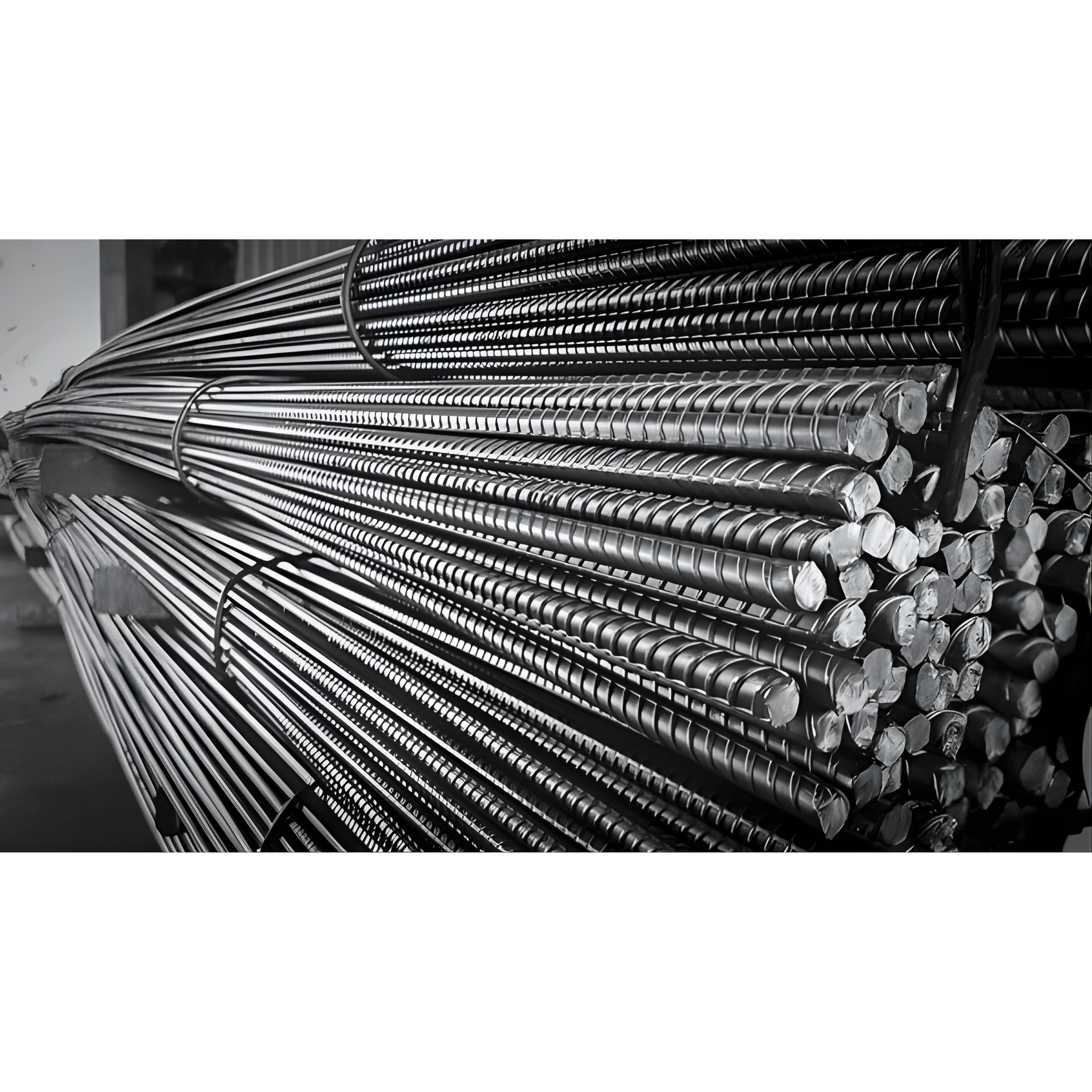 HKG Steel Mills — deformed bar (rebar) on rolling mill floor